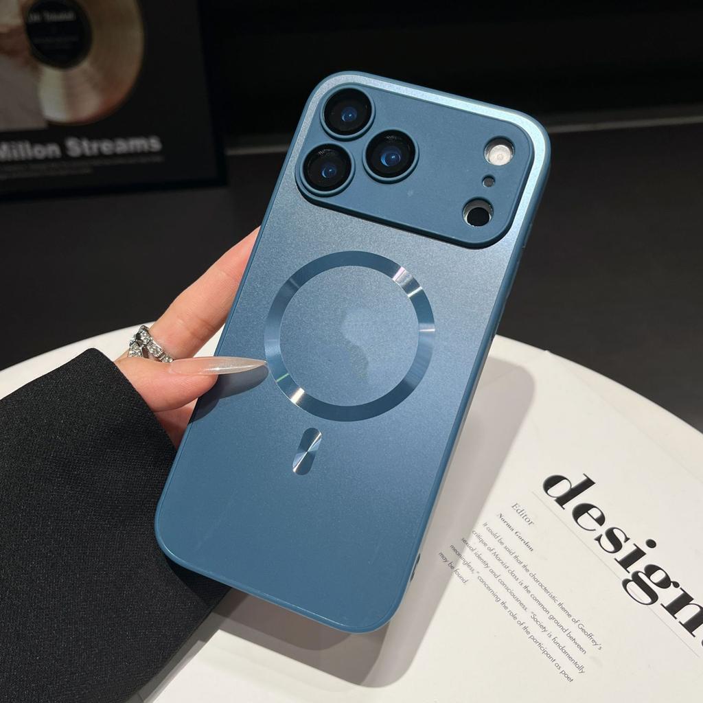 Magnetická přísavka pro pouzdro na telefon Apple 17 ProMax s matným povrchem pro iPhone 16 Jednoduché ochranné pouzdro s fólií na objektiv