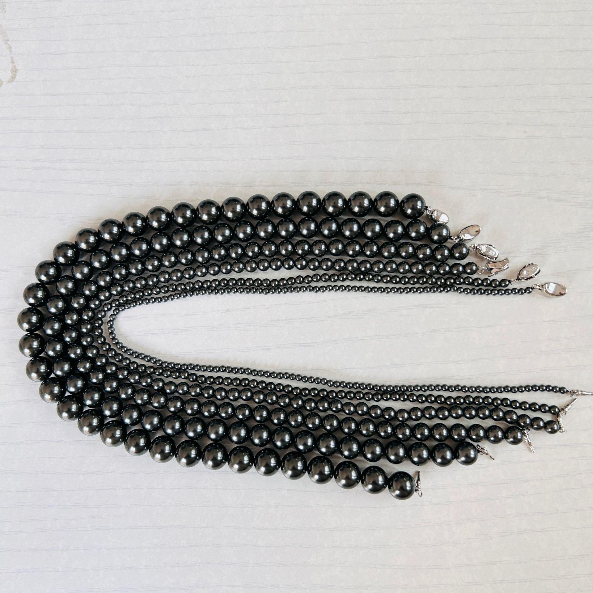 

Элегантное ожерелье на ключицу из таитянского жемчуга с застежкой в виде слитка из серебра 925 пробы 4mm