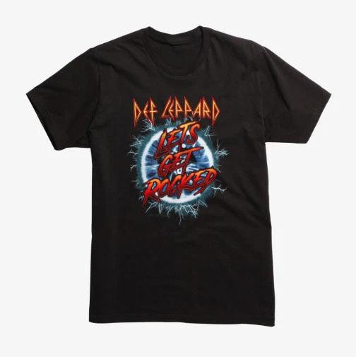 

Def Leppard LET S GET ROCKED 100% Cotton T-shirt Mens Tees Top NWT 100% Authentic & Official S