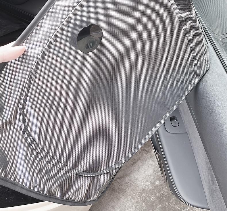 Tesla Model 3/Y Sunshade with Suction Cup - Ice Crystal Opaque Side Window Protection