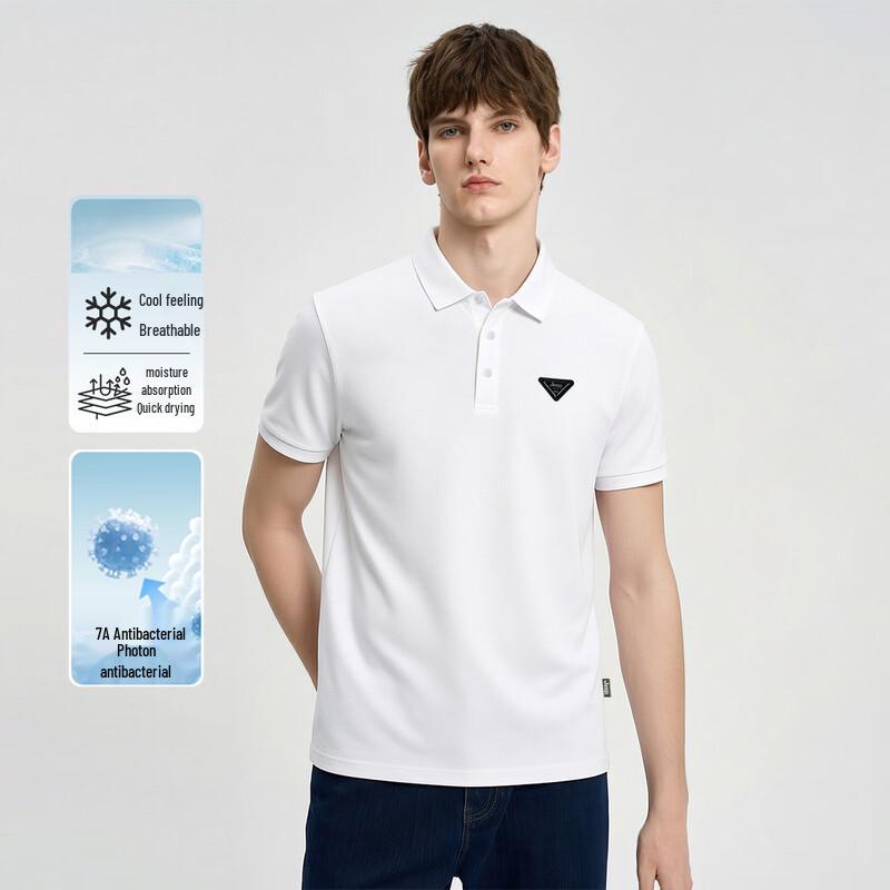 Jeep Men s 7A Antibacterial Ice-Feel Short Sleeve Polo Shirt 4XL