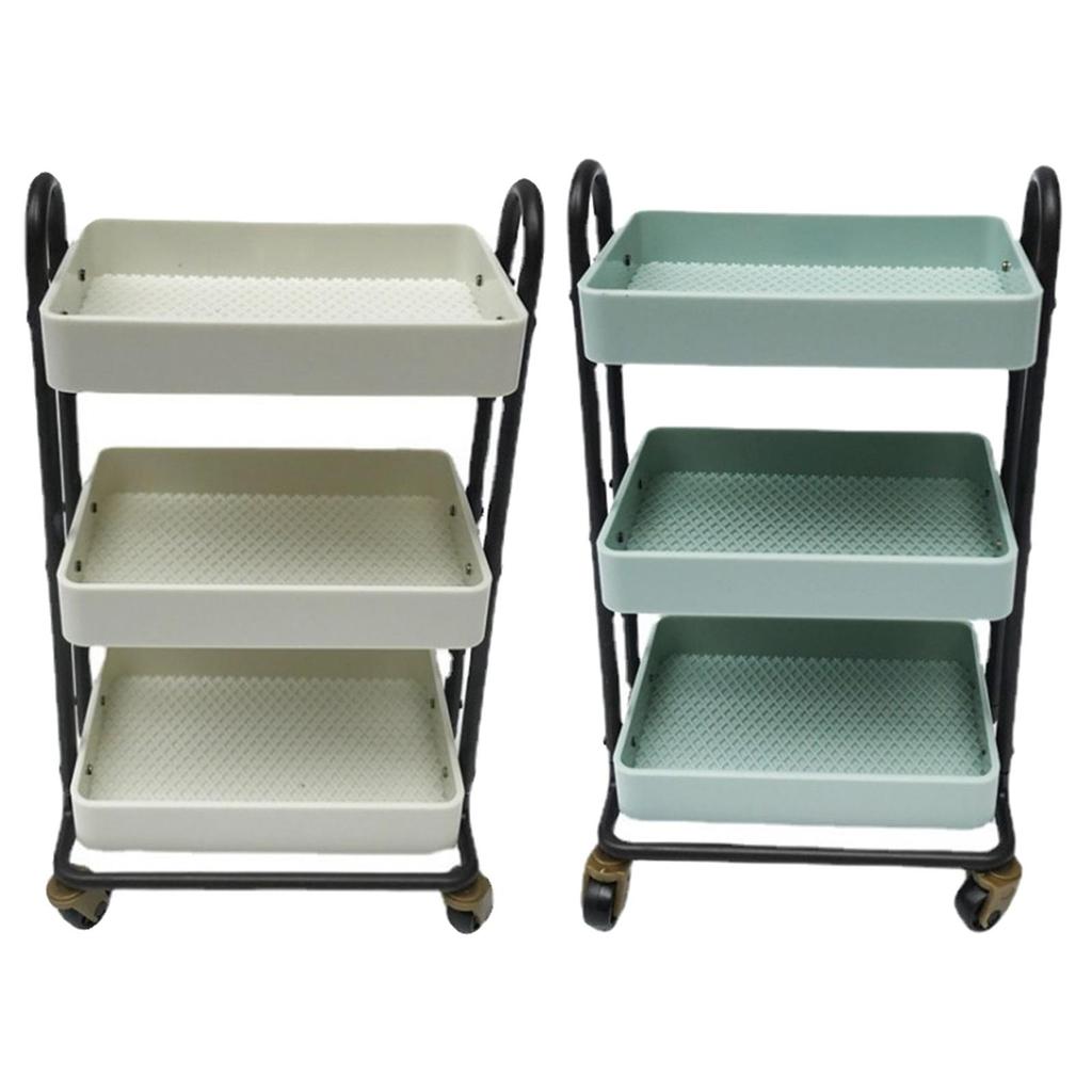 1:6 Dollhouse Food Cart Utility 3 Trays Rack Shelf Exquisite Miniature with Rolling Wheel Dining for Kitchen Decor Furnishings