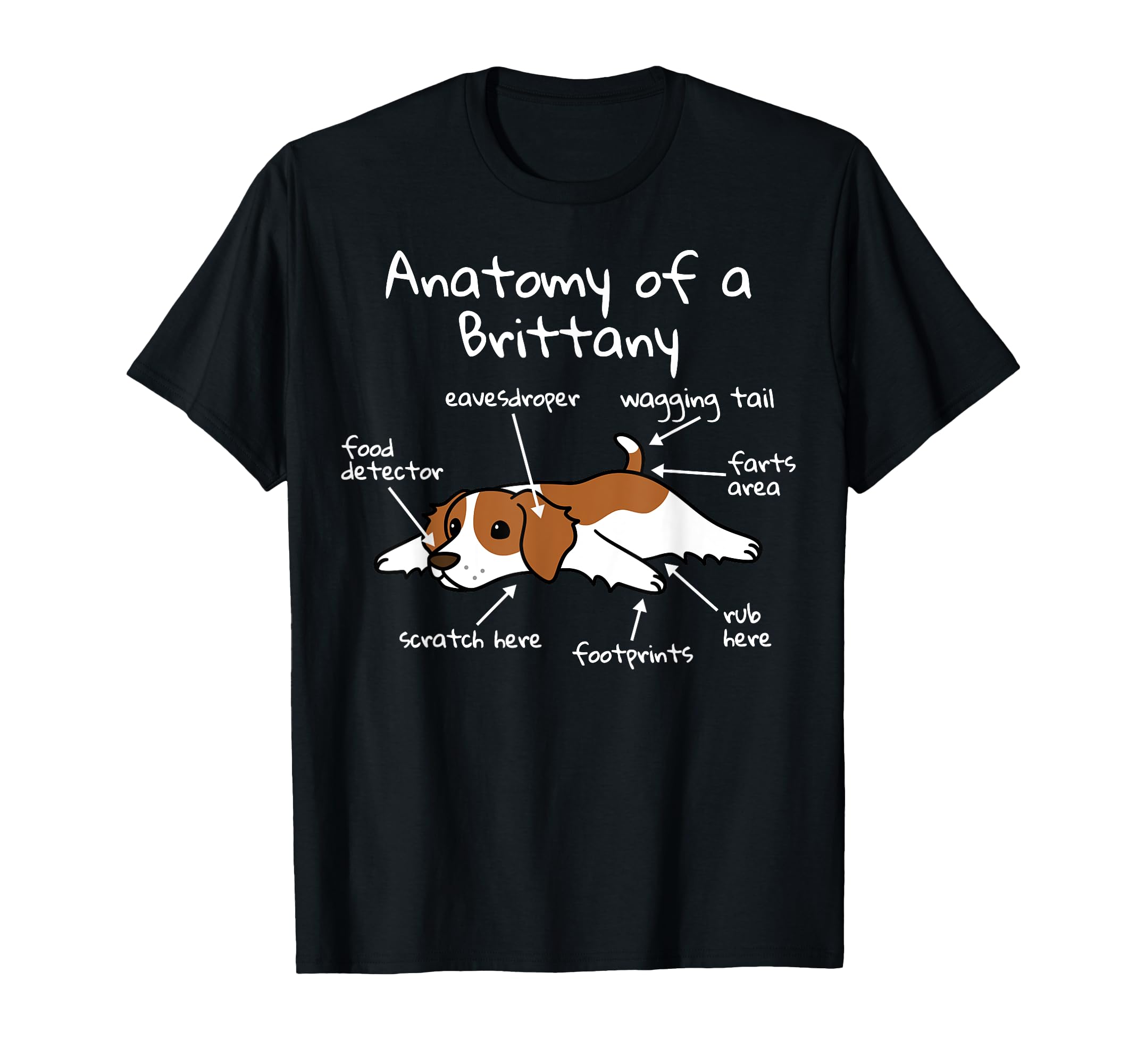

Anatomy of a Brittany Spaniel Dog T-Shirt