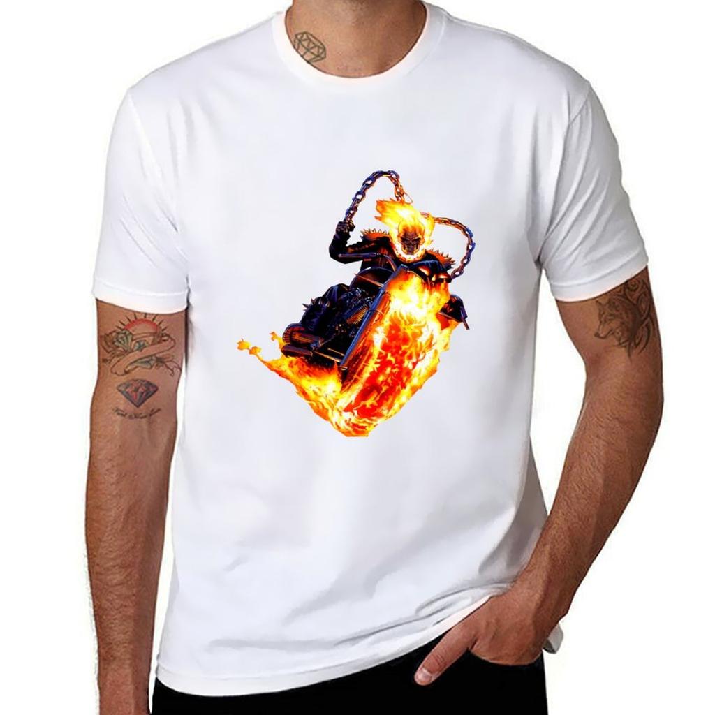 Ghost Rider T-Shirt Man T Shirt Heavy Cotton Man T Shirt Summer T-Shirt