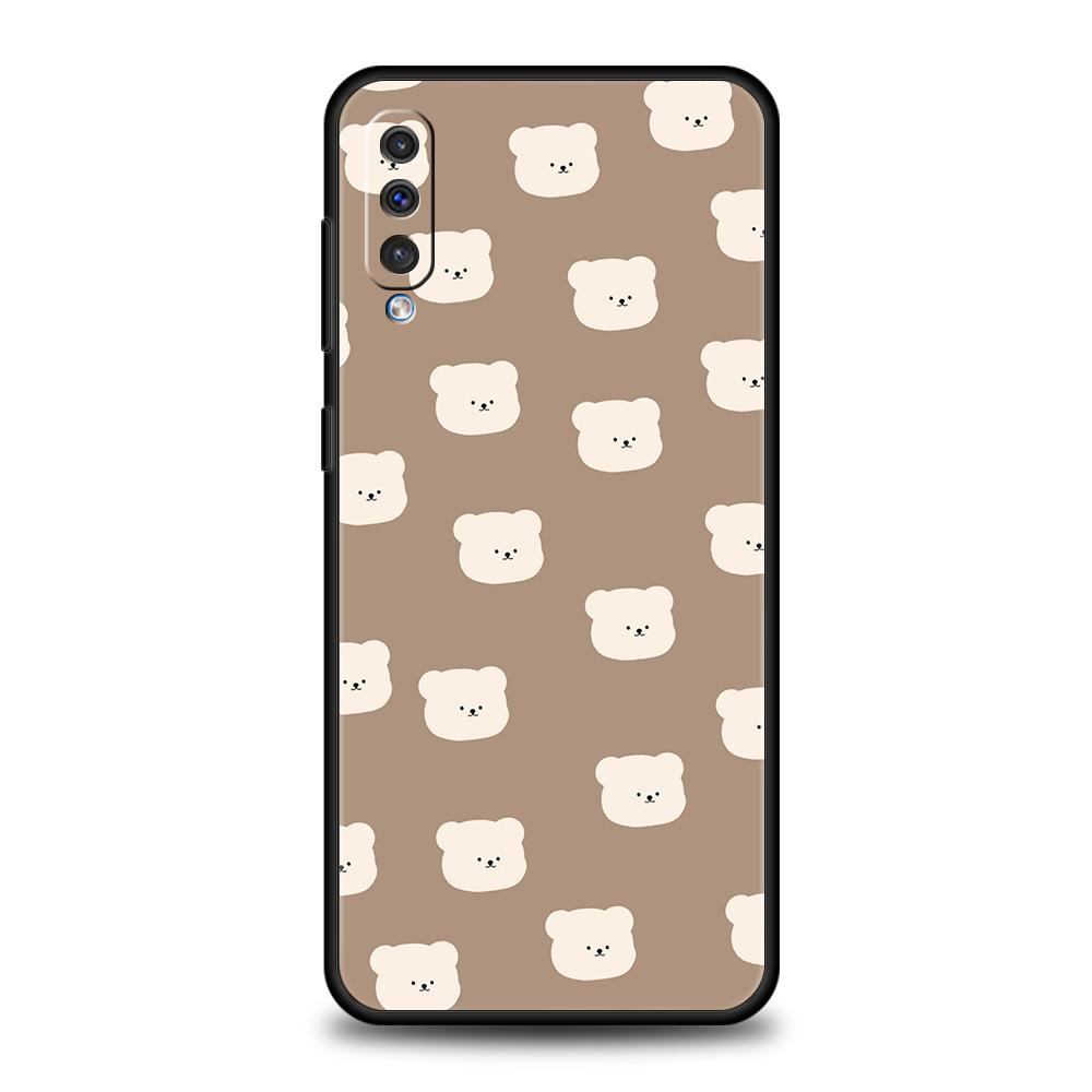 Cute BEAR Phone Case For Samsung Galaxy A15 A13 A51 A71 A41 A31 A21S A11 A03S A05 A12 A32 A52 A22 A23 A25 A33 A53 A73 5G Cover