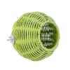 Hanging Rattan Bird & Squirrel Nest with Plastic Cage - Cozy Sleep Spot for Small Pets