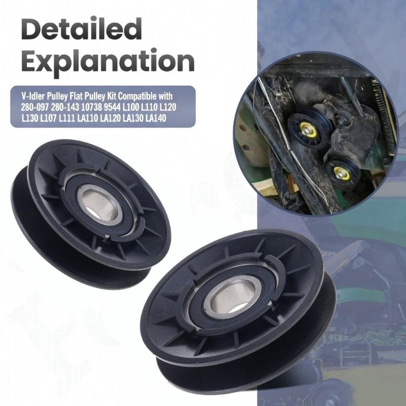 MXLA GX20286 GX20287 Lawn Mower Belt V Idler Pulley Compatible for LA155 LA165 LA175 D110 D120 D130 D140 D150 D160 Models