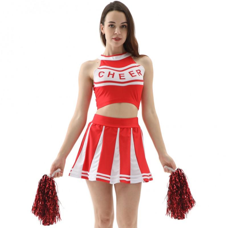 Set Costume da Cheerleader S-XL Costume da Ballo Sexy Donna Fan di Calcio Abbigliamento da Palco