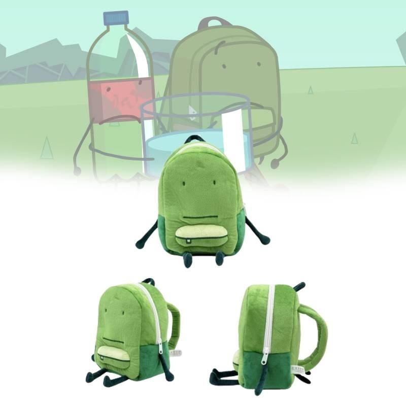 Adorable Green One Liam Backpack Plush Toy Soft Short Plush Animal Backpack