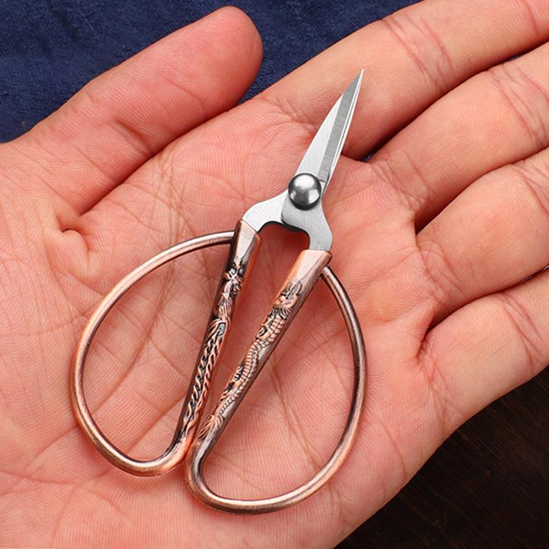 

Винтажные ножницы из нержавеющей стали, ретро-швейные принадлежности, вышивка крестом, резак для ткани, вышивка, портновские ножницы, нитки, инструменты