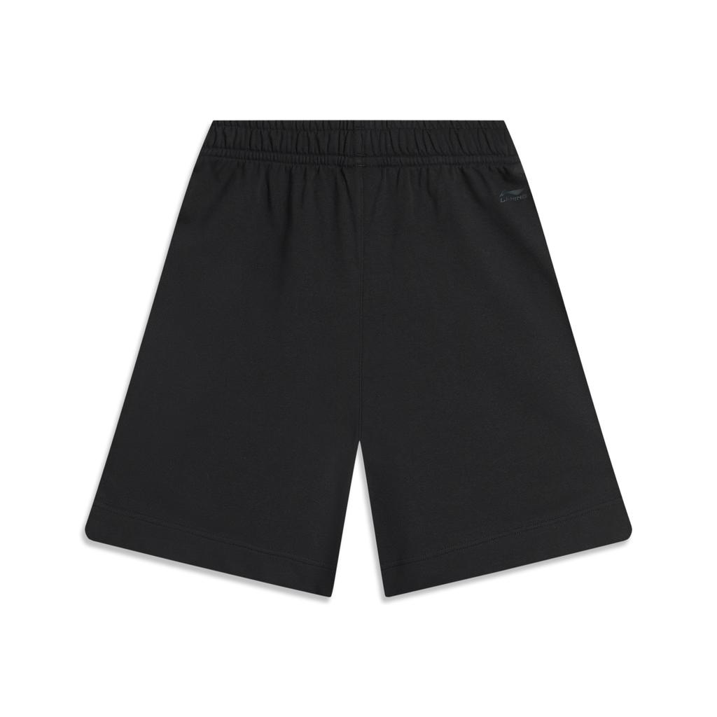 Li Ning Sports Lifestyle Series Solid Color Mid Waist Breathable Versatile Five Point Casual Shorts Women Shorts Black AKSU598-2