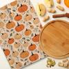 TNUW Vintage Fall Pumpkin Hand Towels, 16x24In, Thanksgiving & Harvest Decor, Botanical Pattern for Farmhouse Kitchen & Bathroom