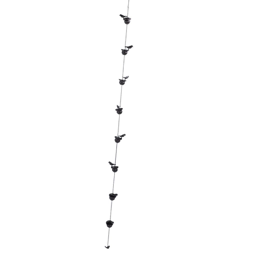 Birds Rain Chain Iron Effective Drainage Crisp Sound Birds On Cups Rain Chain for Downspout Gutters