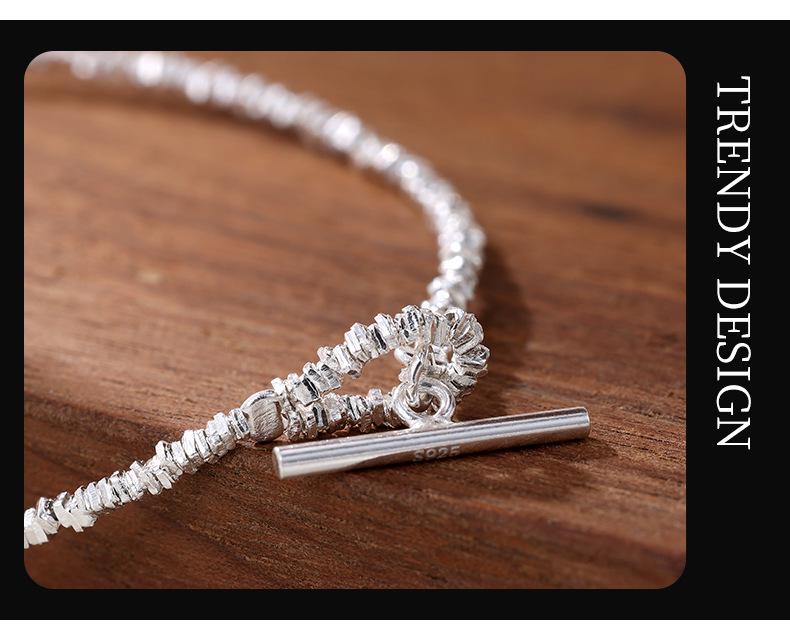 Banyan Tree S925 Silver OT Buckle Bracelet, Exquisite Niche Design, Stackable Women's Jewelry
