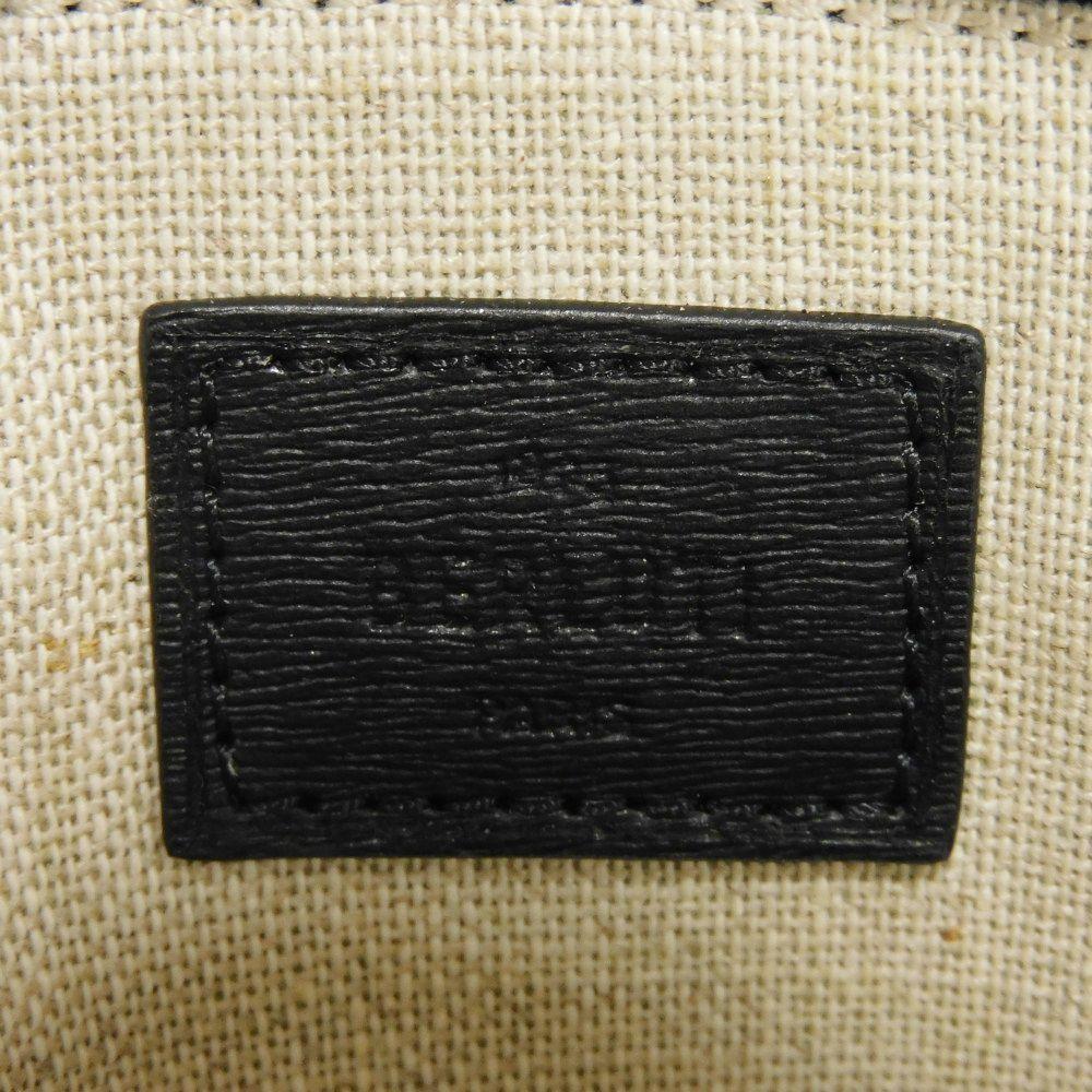 Used Anjou Nano Scritto Leather Pouch 11828 7922 Mini Body Bag/Waist Bag Calligraphy Cacao Men's from Japan AUTHENTIC