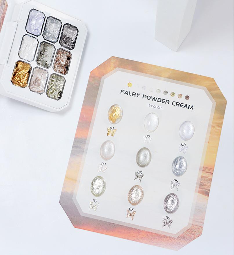 VINIMAY Гель для 3D-дизайна ногтей  Fairy Pink & Gold Opal  - 9 цветов