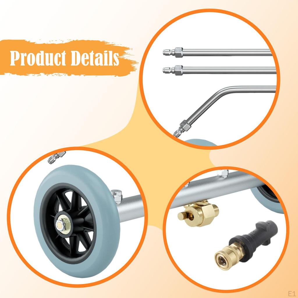 Pressure Washer Undercarriage Cleaner Underbody Car Wash Water Broom Accessories