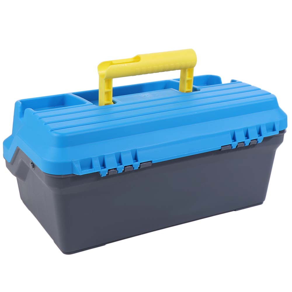 3-stöckige Angelgerätebox mit Griff Aufbewahrungsbox für Zubehör Angelköderbox Angelzubehör
