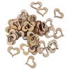 50 Pcs Art Cuts Mini Mixed Wooden Buttons Hearts Embellishments for Craft