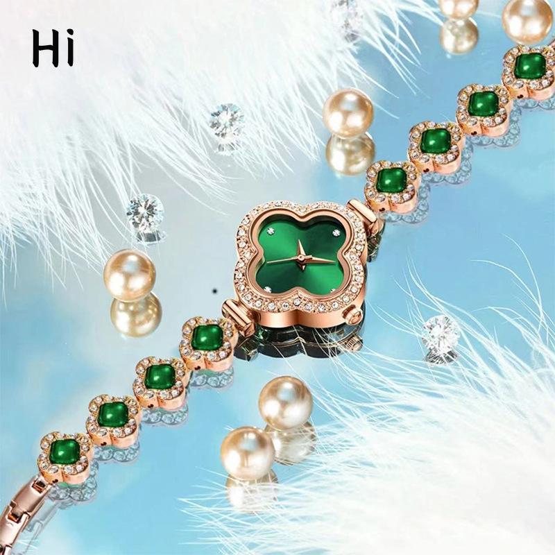 

Модные кварцевые часы с браслетом Clover Emerald Ladies Watch Women Watch