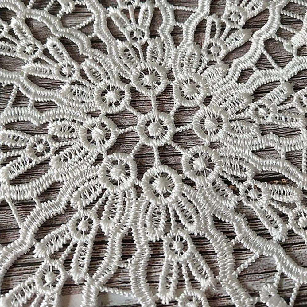 Delicate Hollow Cup Mat Table Decoration Embroidery Flower Lace Doily Coaster Placemat Pad