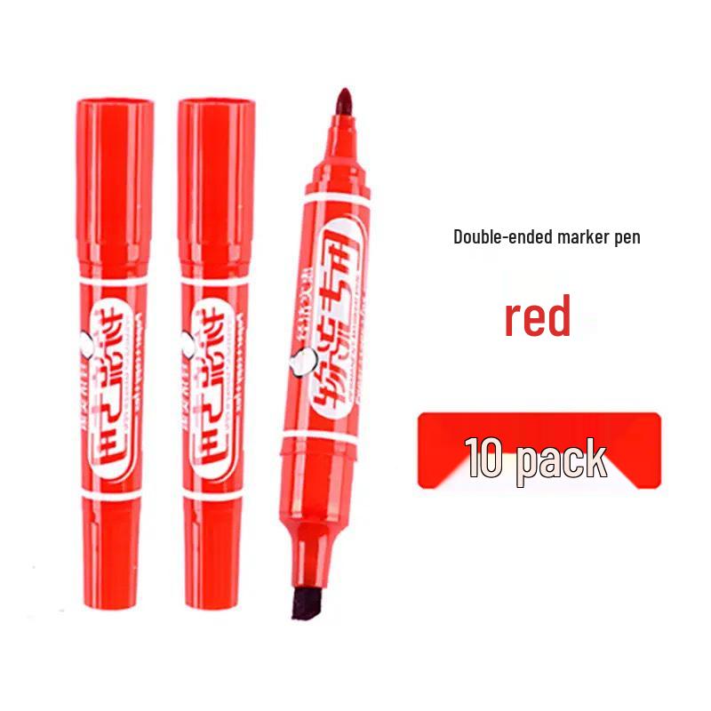 Jin Wannian G-0918 Large Waterproof Oil-Based Double-Ended Marker Pen - Fade-Proof & Quick-Drying