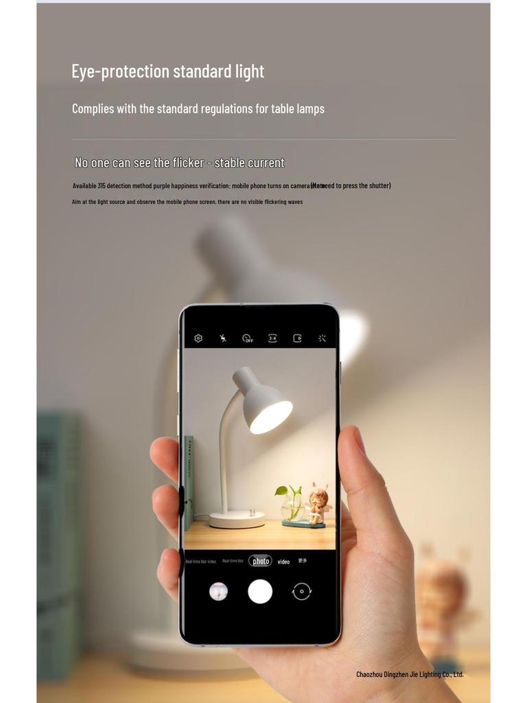 Eye-Safe LED Desk Lamp for Study, Dorm, or Office