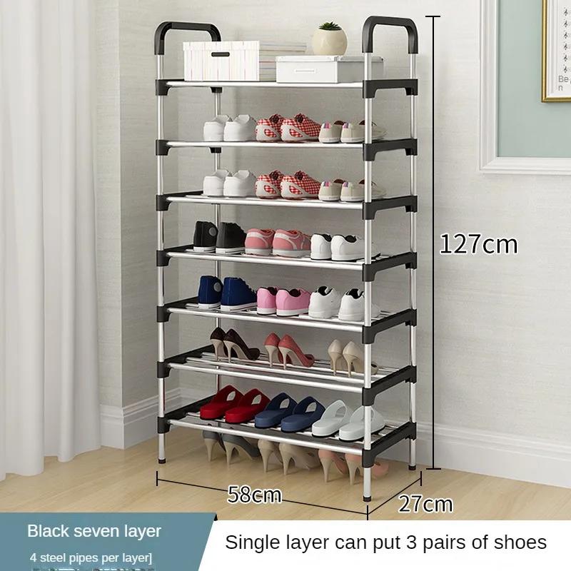Simple Shoe Rack Multi Layer Dustproof Household Doorstep Shoe Cabinet Storage Space Saving Assembly of Living Room Shoe-shelf