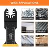 ShiU replacement blade blade replacement for both metal and carbide professional power cutting 3 spacer adapters included 10-piece multi-tool set,