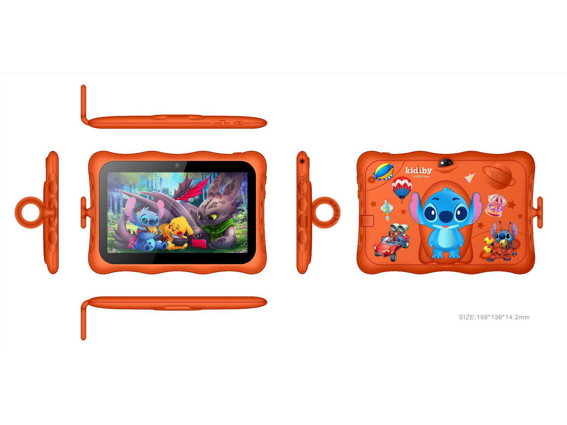 

2025 7-inch Android Tablet: 2+16GB Educational Game for Kids 16GB помаранчевий