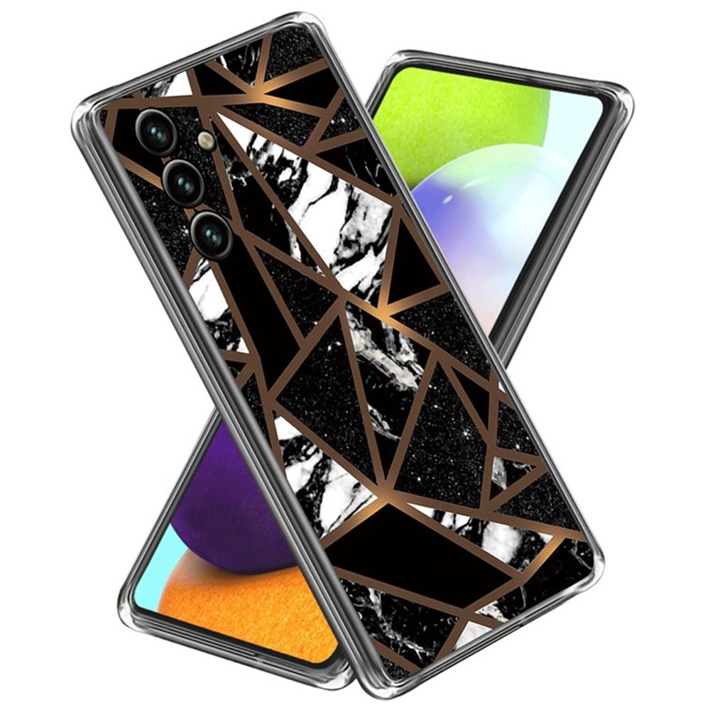 

Для Samsung Galaxy S24 FE Чехол Абстрактный Мраморный Узор Печать ТПУ Чехол для Телефона Style E