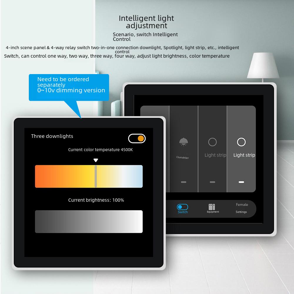 Tuya Smart Zigbee Multifunctional Touch Panel LCD Switch