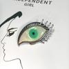 Shell Inlaid Telescope Eye Brooch Pin With Geometric Design For Unisex Fashion Accessories