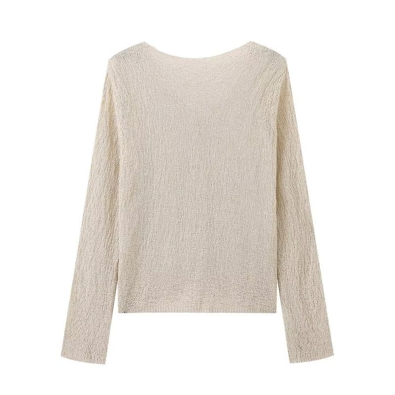 Jnleaog Autumn New Women's Clothing Fashion Style French Style Fashion All-Match Casual Style Simple Sweater Cardigan