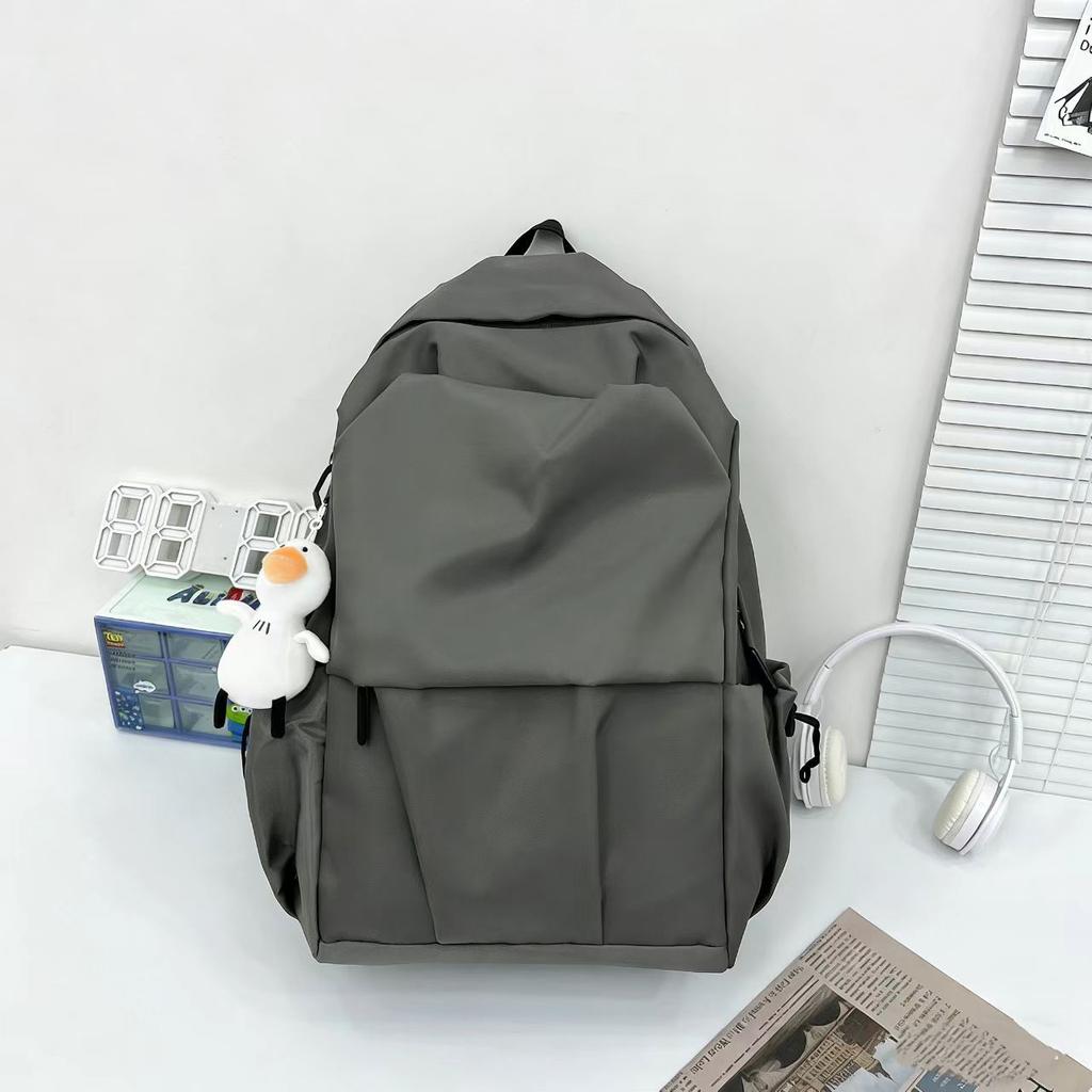 Schoolbag waterproof nylon Korean version backpack large capacity college bag men's pleated leisure travel computer backpack