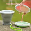 2 stuks Intrekbare Siliconen Koffiekop Lekvrij Waterbeker Buiten Opvouwbare Kampeerbeker Uitklapbare Drinkbeker met Deksel