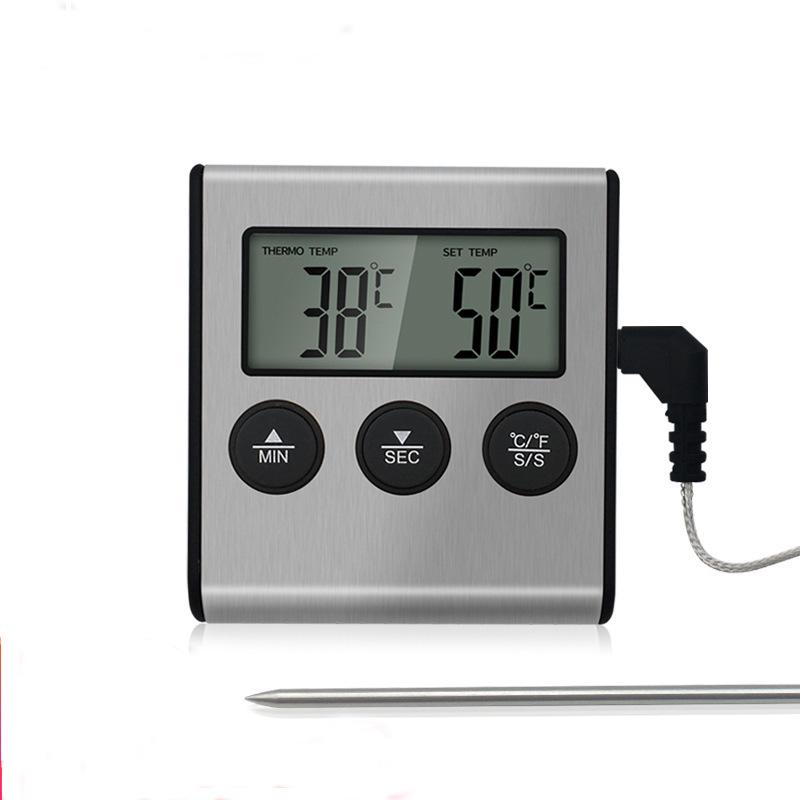 Stylish Electronic Kitchen and BBQ Food Thermometer with Timer