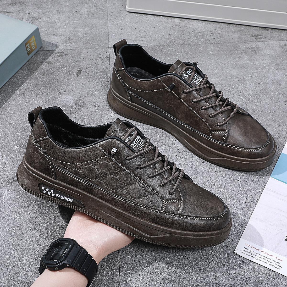 

Мода 2024 года, мужские кроссовки, модные брендовые классические повседневные мокасины на шнуровке, туфли из искусственной кожи, черные дышащие деловые мужские туфли 39-44 44 коричневый