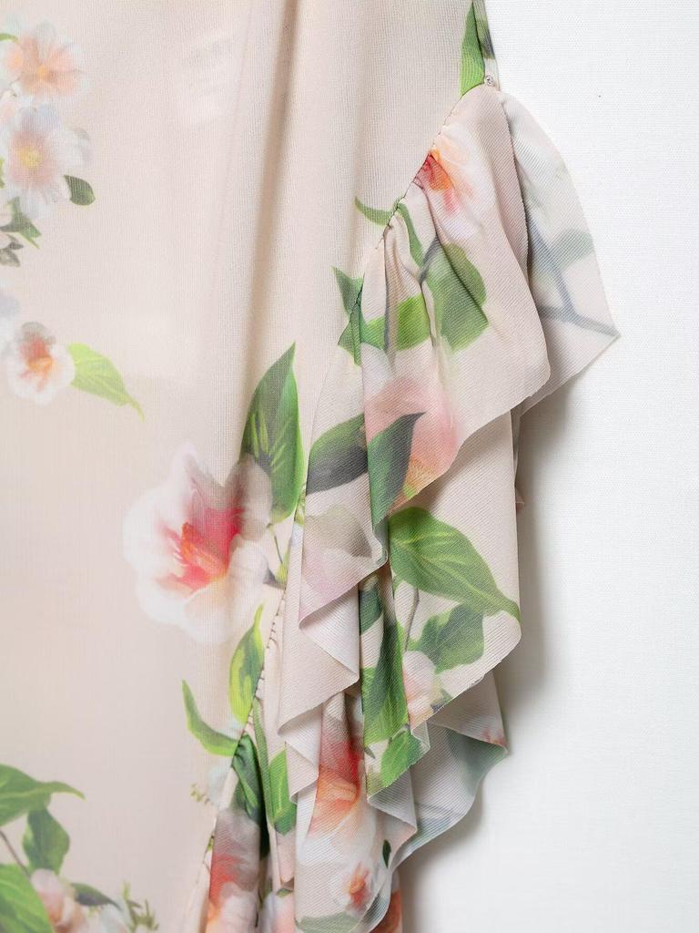 2025 Summer Backless Slim Fit Printed Long Dress for Women