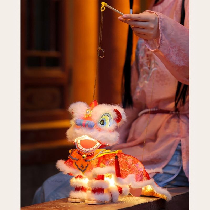 Chinese New Year Craft Kits Lions Dance Themed Lanterns Easy Assembly Holiday Classroom Activity Supplies