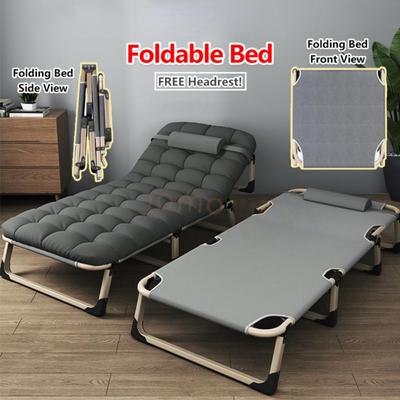 Portable Single Bed 75cm Wide Surface Lightweight Foldable Bed Office Afternoon Nap Recliner
