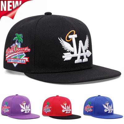New Men's Fashion LA Wing Side Coconut Tree Hip Hop Hat Outdoor Sports Duck Tongue Hat Embroidered  Women's Baseball Sun Hat