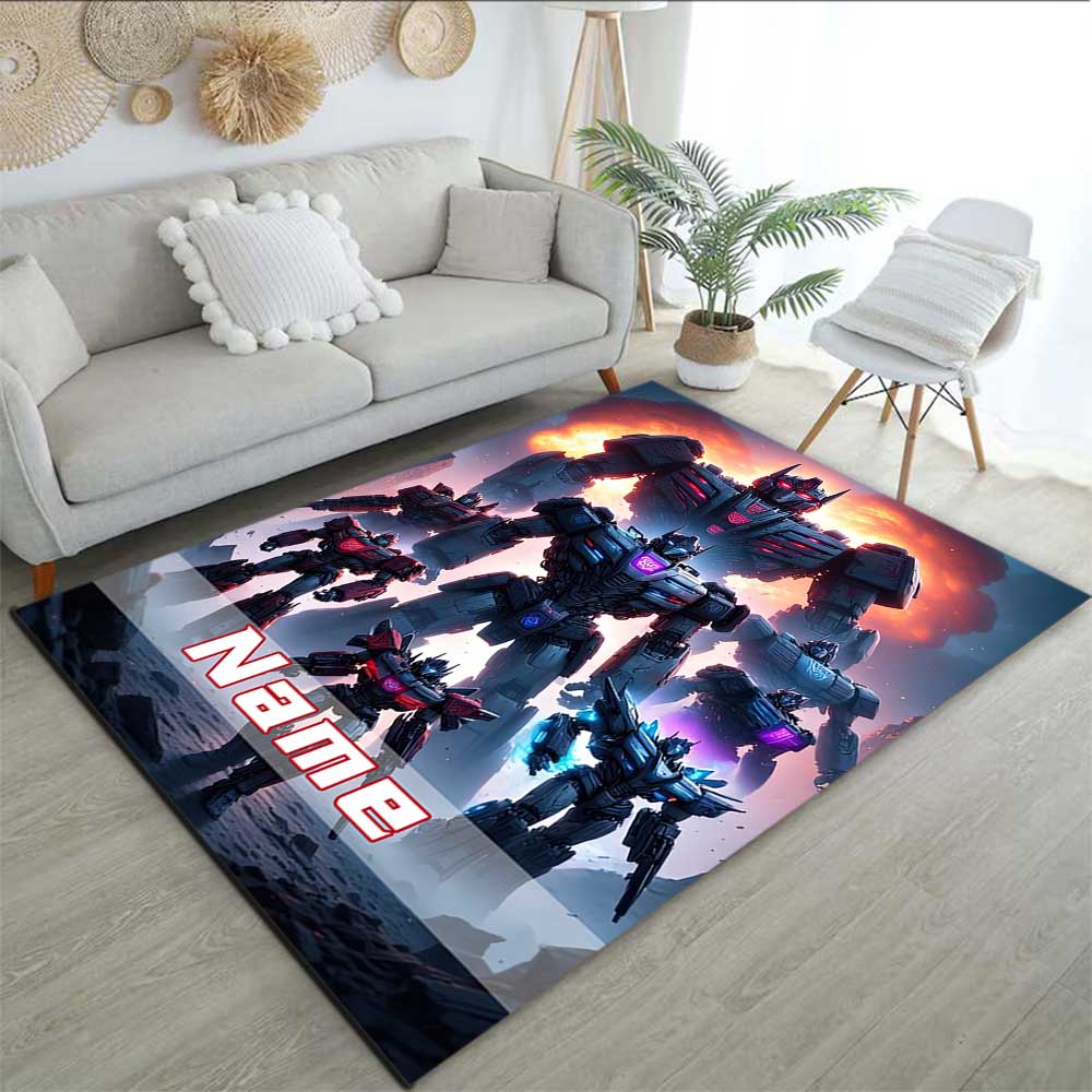 Transformers Fans (3) Customize your name rug, office chair cushion, home bedroom living room gift.