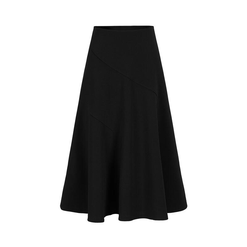 JUZUI Women's Elegant Triacetate A-Line Midi Skirt