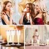6/12/24/36 PCS Disposable Red Wine Glass Plastic Champagne Flutes Glasses Cocktail Goblet Wedding Party Supplies Bar Drink Cups