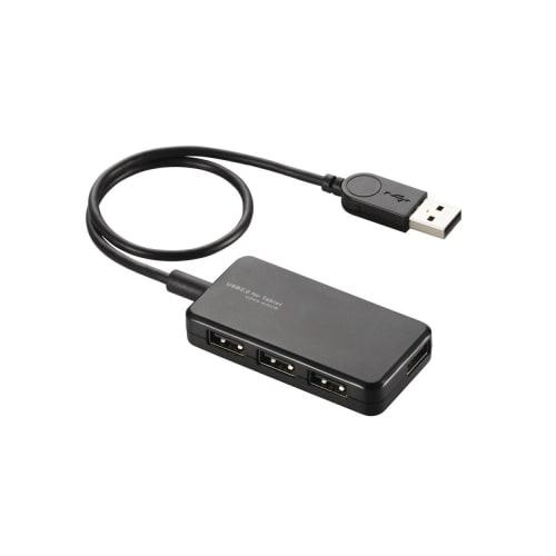 

ELECOM USB Hub 2.0 Bus Powered Swing Connector for Tablets 4 Ports Black U2HS-A402BBK