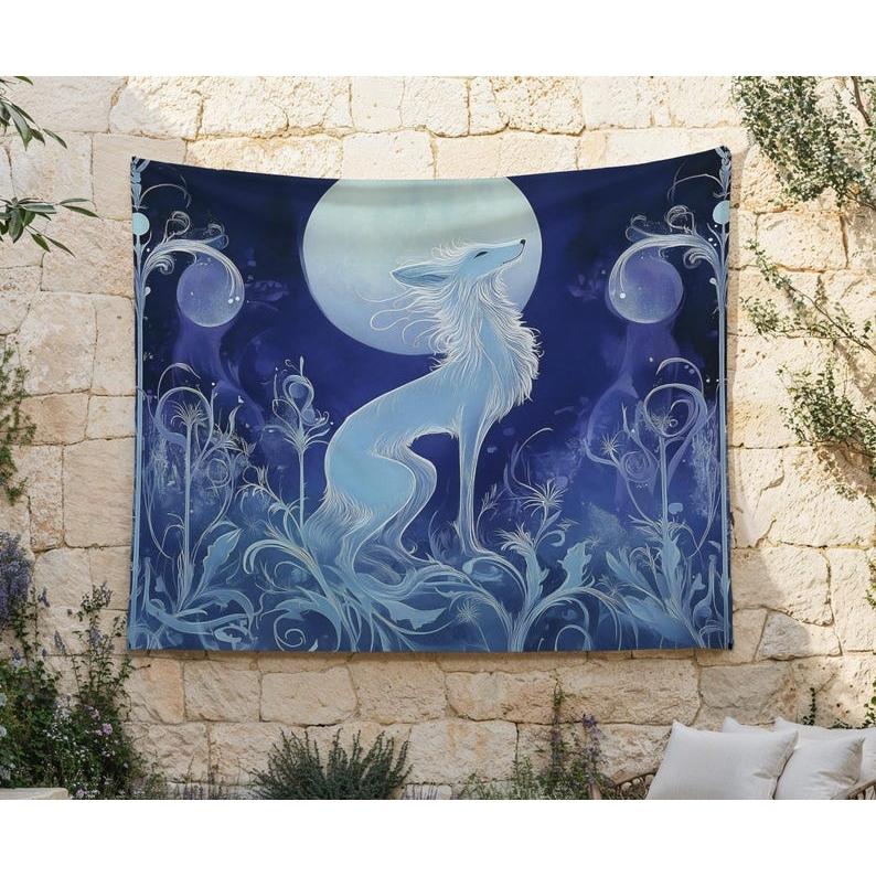 Spiritual fox, pastoral style, fox tapestry 75x100