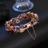 Women Rhinestone Teardrop Bracelet Bangle Party Jewelry Accessories