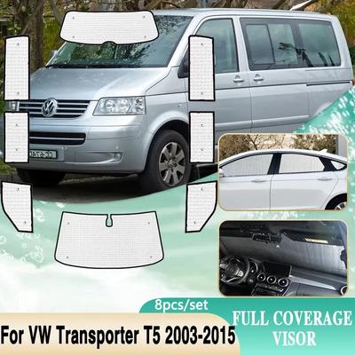 Bandes Solaires Complètes Pour VW Volkswagen Transporter T5 Caravelle Multivan Doubleback 2003~2015 SWB Accessoires Pare-Soleil Voiture 2004