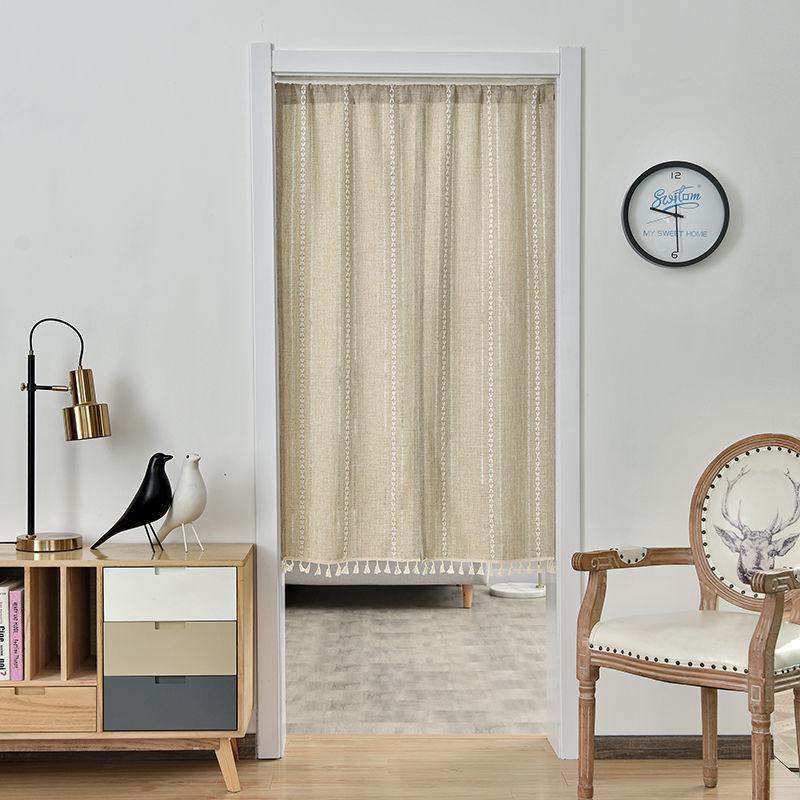 Door Curtain, Semi-Blackout Partition, Short Curtain, Japanese Japanese, Korean, Taiwanese Curtain, Blind Curtain Fabric